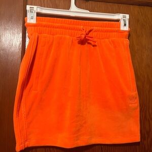 NEW ADIDAS X JEREMY SCOTT ORANGE VELOUR SKIRT  WOMEN’S SIZE SMALL H53363